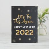 金ゴールドおもしろい2022年正月、もう一度やり直しましょう 招待状 (スタンド正面)