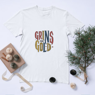 金ゴールドおもしろいTシャツ用グリン Tシャツ
