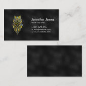 金ゴールドおよびアワビの種族のフクロウ 名刺 (正面/裏面)