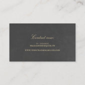 金ゴールドおよびエレガントな黒板の紅葉 名刺 (裏面)