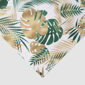 金ゴールドおよびグリーン熱帯葉 薄葉紙 (詳細)