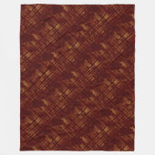 金ゴールドおよびバーガンディの汚いラインはおよびはねかけます フリースブランケット (正面)