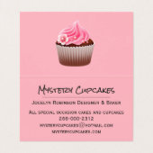 金ゴールドおよびピンクのストライプのなベーカリーによって折られる名刺 名刺 (内部フラット)