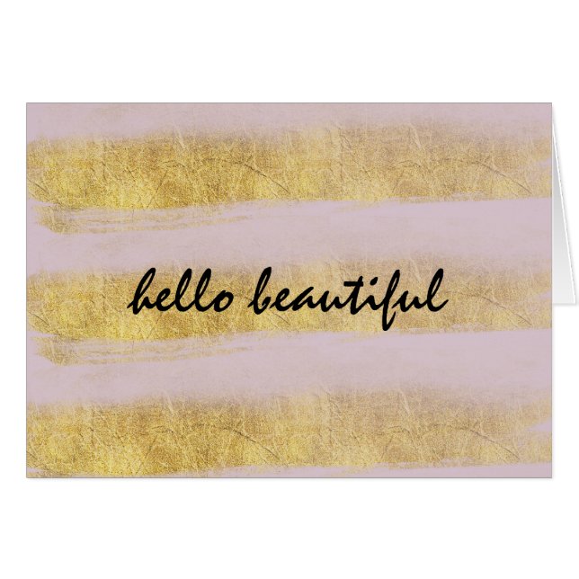 金ゴールドおよびピンクのストライプ (正面横)