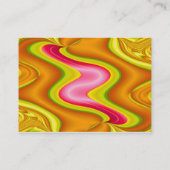 金ゴールドおよびピンクの抽象芸術 名刺 (裏面)