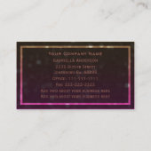 金ゴールドおよびピンクの輝きの名刺 名刺 (裏面)