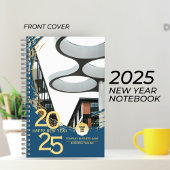 金ゴールドおよびブルー企業のビジネスエグゼクティブスパイラル ノートブック