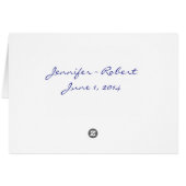 金ゴールドおよびプラムテーブル数カードの孔雀の羽毛 (裏面横)