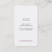 金ゴールドおよびホットピンク紙吹雪美しいサロン 名刺 (裏面)