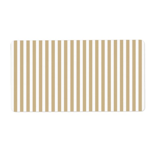 金ゴールドおよびホワイトクリスマスのキャンディ・ケーンは縞で飾ります ラベル (正面)