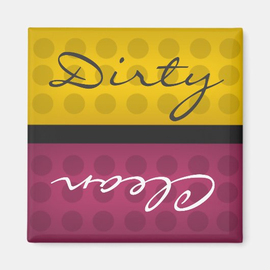 金ゴールドおよびマゼンタクリーン汚れ食洗機磁石 マグネット (正面)