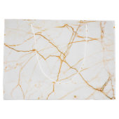 金ゴールドおよび大理石 ラージペーパーバッグ (裏面)