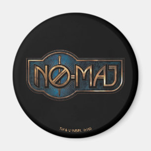 金ゴールドおよび大理石NO-MAJ™バッジ マグネット