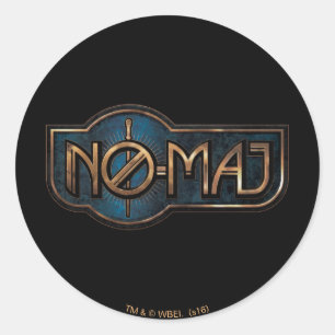 金ゴールドおよび大理石NO-MAJ™バッジ ラウンドシール