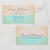 金ゴールドおよび水のエレガントでコンテンポラリーな女性のChic 名刺 (正面/裏面)