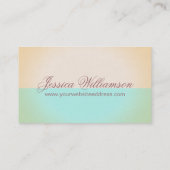 金ゴールドおよび水のエレガントでコンテンポラリーな女性のChic 名刺 (裏面)