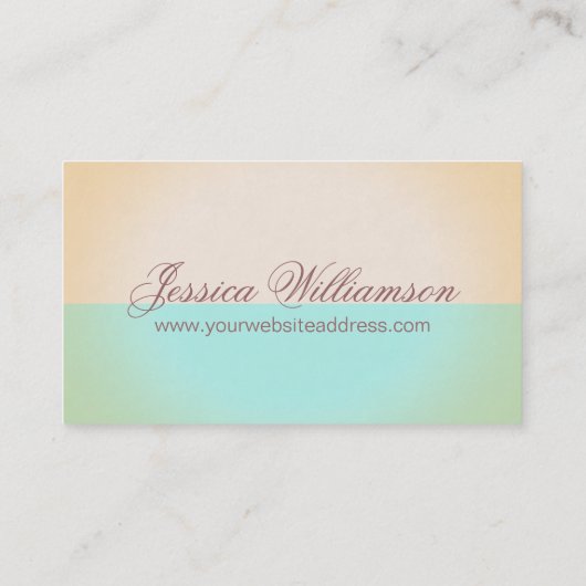 金ゴールドおよび水のエレガントでコンテンポラリーな女性のChic 名刺 (裏面)