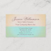 金ゴールドおよび水のエレガントでコンテンポラリーな女性のChic 名刺 (正面)