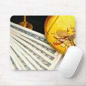 金ゴールドおよび現金 マウスパッド (マウス)