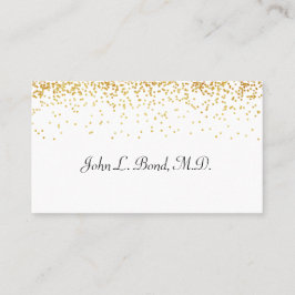金ゴールドおよび白い紙吹雪の名刺 名刺