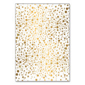 金ゴールドおよび白い紙吹雪の点|の座席表 テーブルナンバー (裏面)