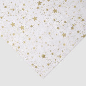金ゴールドおよび白くきらめくな星 薄葉紙 (詳細)