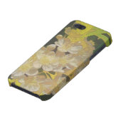 金ゴールドおよび白の花のラプソディ iPhoneケース (下部)