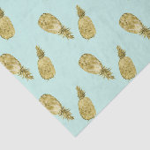 金ゴールドおよび真新しい水彩画のパイナップル 薄葉紙 (詳細)