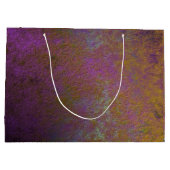 金ゴールドおよび紫色の抽象デザイン ラージペーパーバッグ (裏面)