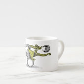 金ゴールドおよび統一されたな銀のドラゴン エスプレッソカップ (正面右)