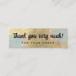 金ゴールドおよび虹色グリッターテクスチャ スキニー名刺