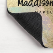 金ゴールドおよび虹色グリッターテクスチャ マウスパッド (コーナー)