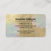 金ゴールドおよび虹色グリッターテクスチャ 予約カード (裏面)