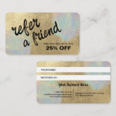 金ゴールドおよび虹色グリッターテクスチャ 紹介カード (正面/裏面)