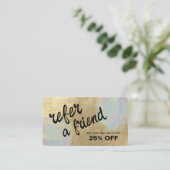 金ゴールドおよび虹色グリッターテクスチャ 紹介カード (スタンド正面)