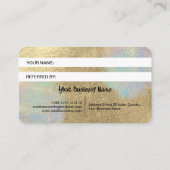 金ゴールドおよび虹色グリッターテクスチャ 紹介カード (裏面)