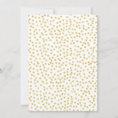 金ゴールドおよび赤面のブランチおよび快活なシャワーの招待状 招待状 (裏面)