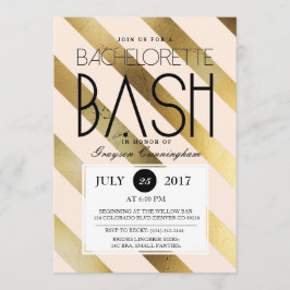 金ゴールドおよび赤面バチェロレッテBash |パーティー招待状 招待状