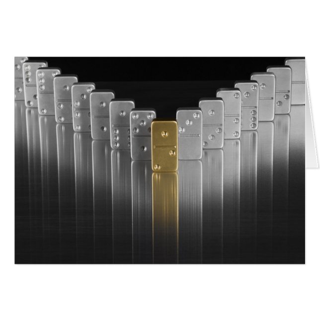 金ゴールドおよび銀のドミノ (正面横)