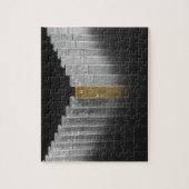 金ゴールドおよび銀のドミノ ジグソーパズル (縦)