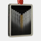 金ゴールドおよび銀のドミノ メタルオーナメント (右)