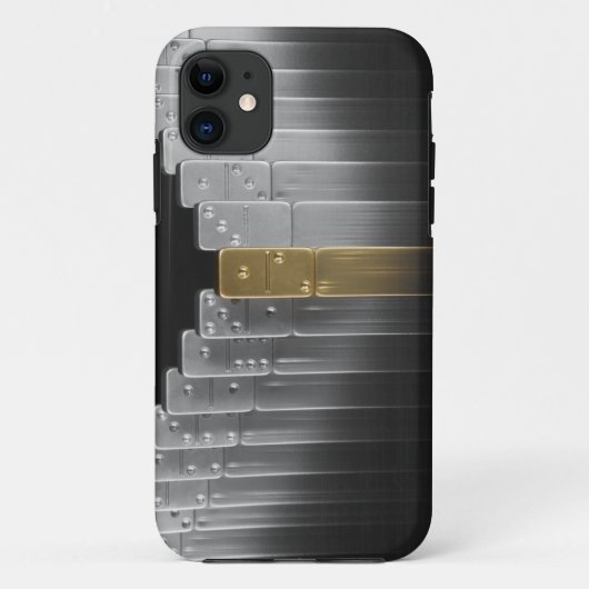 金ゴールドおよび銀のドミノ Case-Mate iPhoneケース (裏面)
