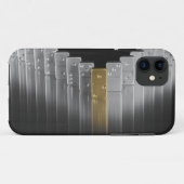金ゴールドおよび銀のドミノ Case-Mate iPhoneケース (裏面(横))