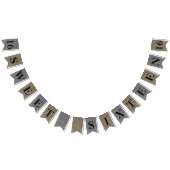 金ゴールドおよび銀の輝きの菓子16 バンティングフラッグ (全)