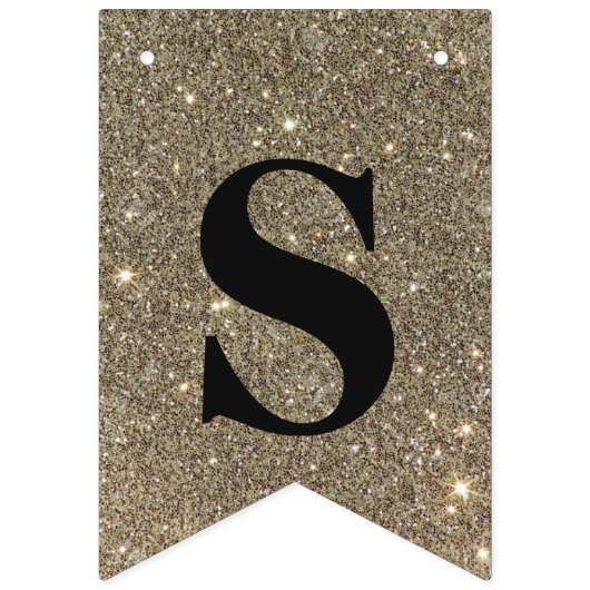 金ゴールドおよび銀の輝きの菓子16 バンティングフラッグ (第2の旗)