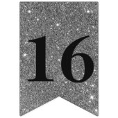 金ゴールドおよび銀の輝きの菓子16 バンティングフラッグ (第1の旗)