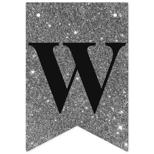 金ゴールドおよび銀の輝きの菓子16 バンティングフラッグ (第3の旗)