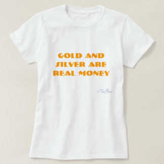 金ゴールドおよび銀は実質のお金、NuGovです Tシャツ