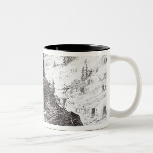 金ゴールドおよび銀製鉱山 ツートーンマグカップ (右)