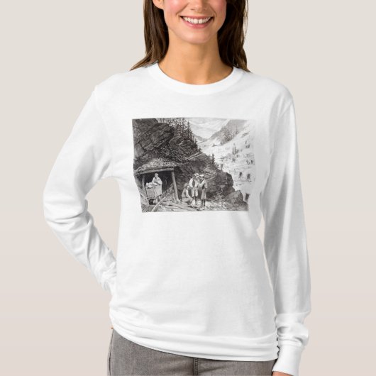 金ゴールドおよび銀製鉱山 Tシャツ (正面)
